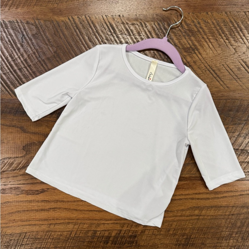 Celeste White Long Sleeve Tee Classic Design